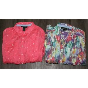 Lane Bryant 14/16 Button Front Blouse 1x LOT